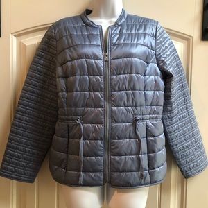 Chico’s Quilted Puffer Jacket  Pretty Periwinkle  M 8
